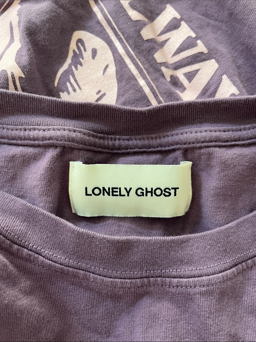 LONELY GHOST Purple 'Ghostly Florals' Logo Tee - Picture 3 of 3